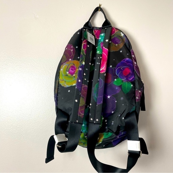 Cynthia Rowley Floral & Star Print Backpack Black NWT main image 5